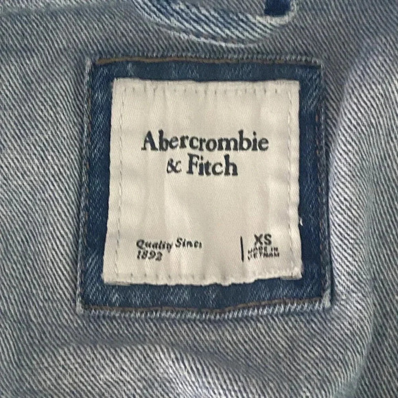 Abercrombie & Fitch Denim Jacket Medium Wash Women's Size XS - Picture 6 of 7
